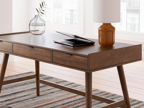 Lyncott Brown 60" Home Office Desk - Ella Furniture