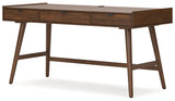Lyncott Brown 60" Home Office Desk - Ella Furniture