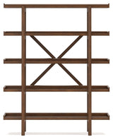 Lyncott Brown 70" Bookcase - Ella Furniture