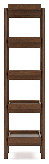 Lyncott Brown 70" Bookcase - Ella Furniture