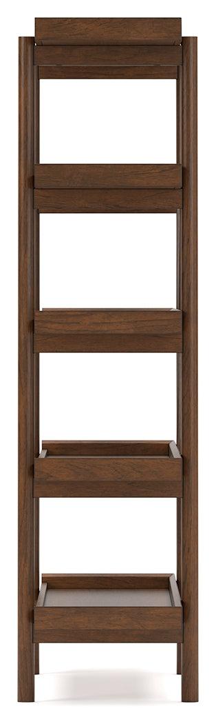 Lyncott Brown 70" Bookcase - Ella Furniture