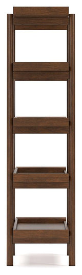 Lyncott Brown 70" Bookcase - Ella Furniture