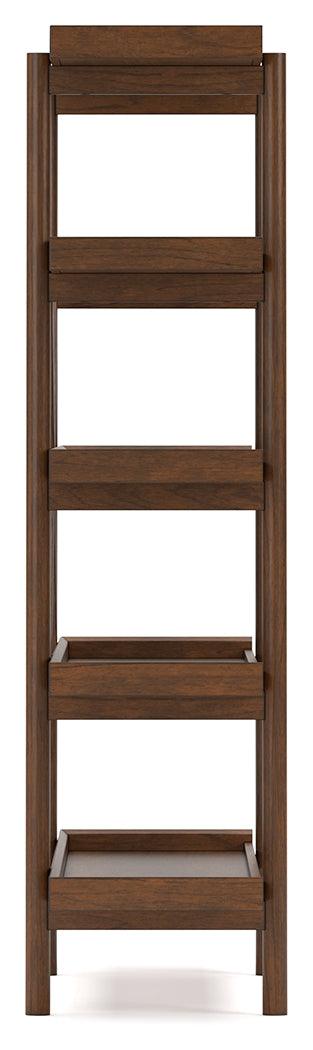 Lyncott Brown 70" Bookcase - Ella Furniture