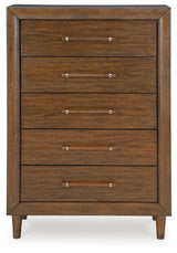 Lyncott Brown Chest Of Drawers - Ella Furniture