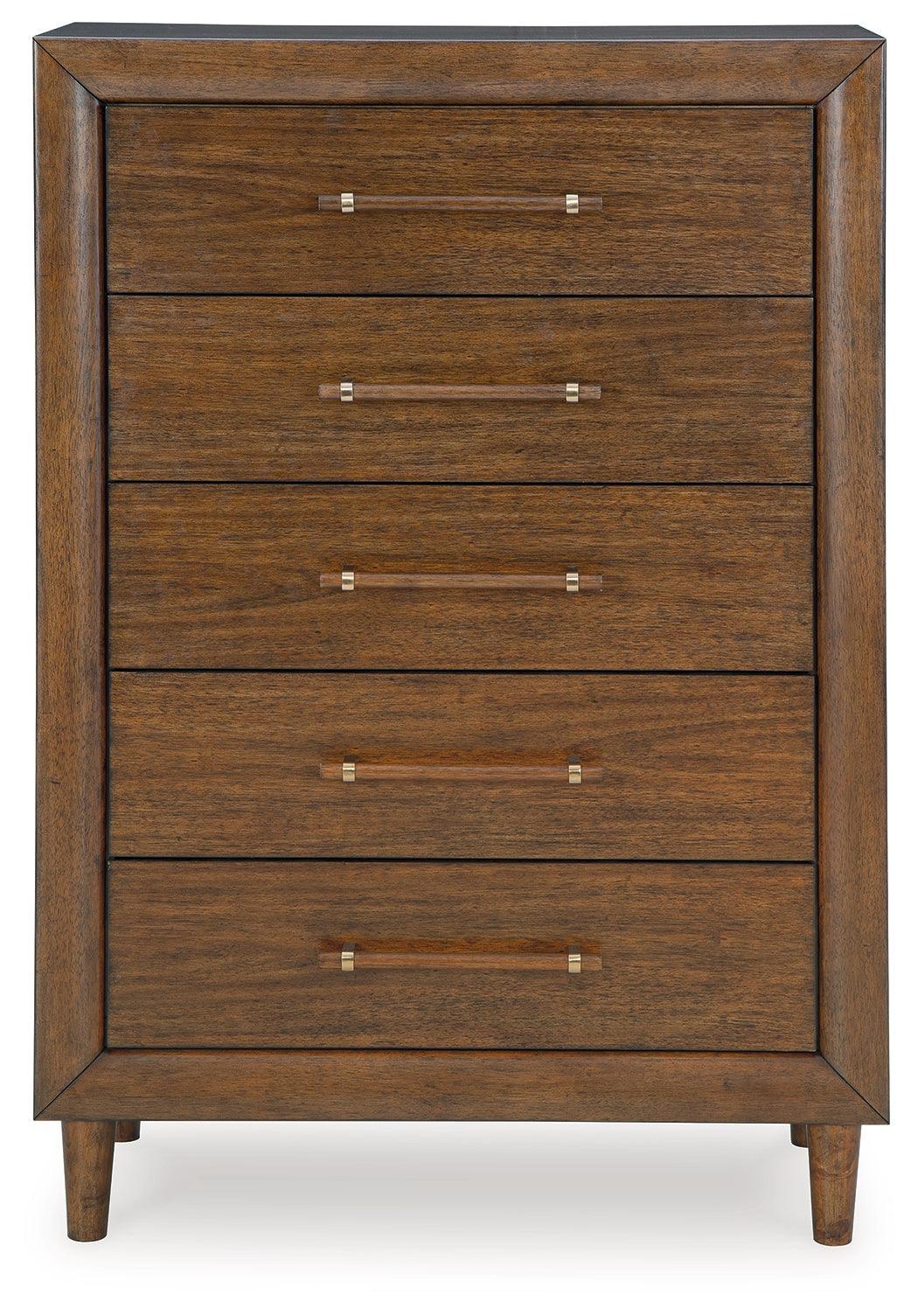 Lyncott Brown Chest Of Drawers - Ella Furniture