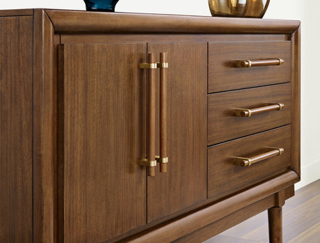 Lyncott Brown Dining Server - Ella Furniture