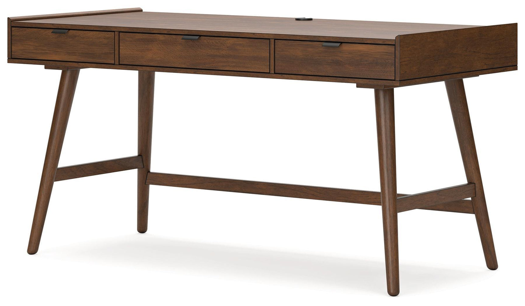 Lyncott Brown Home Office Desk with Chair and Storage - Ella Furniture