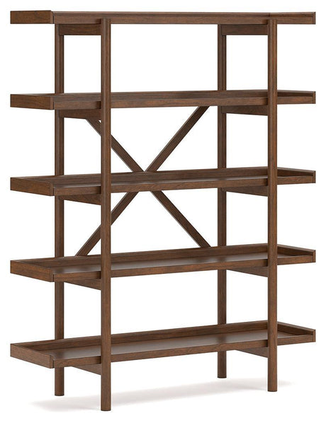 Lyncott Brown Home Office Desk with Chair and Storage - Ella Furniture
