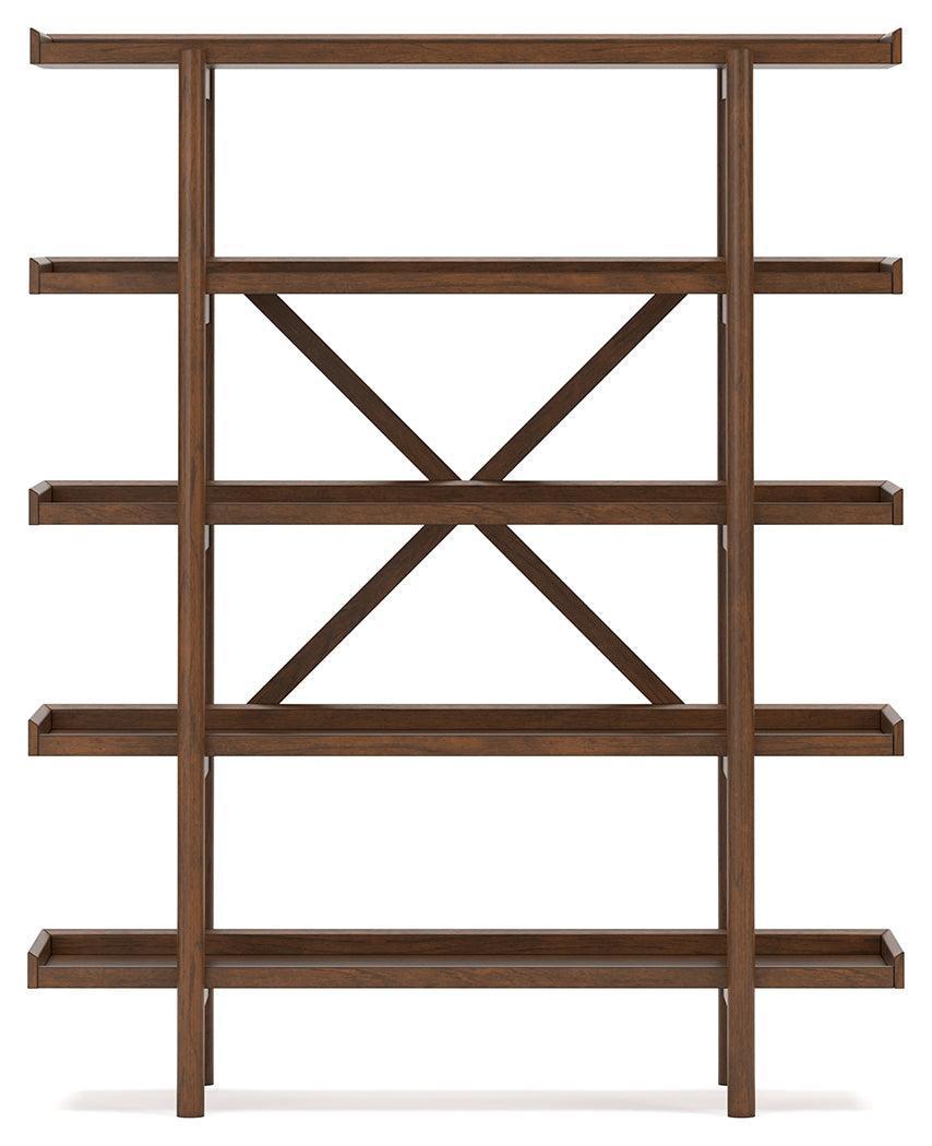 Lyncott Brown Home Office Desk with Chair and Storage - Ella Furniture
