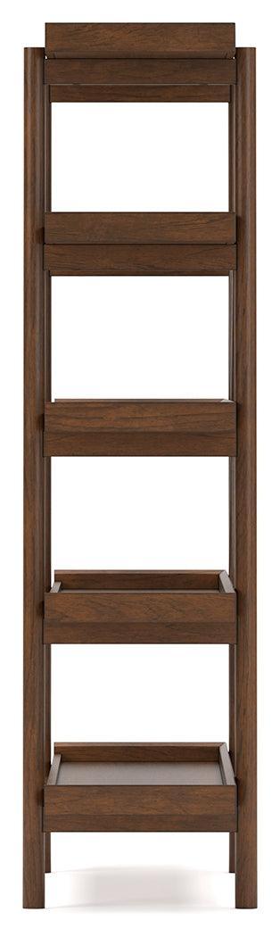 Lyncott Brown Home Office Desk with Chair and Storage - Ella Furniture