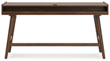 Lyncott Brown Home Office Desk with Chair - Ella Furniture