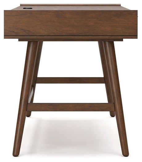 Lyncott Brown Home Office Desk with Chair - Ella Furniture