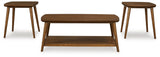 Lyncott Brown Table (Set of 3) - Ella Furniture