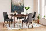 Lyncott Charcoal/brown Dining Table And 4 Chairs - Ella Furniture