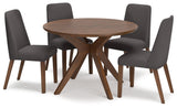Lyncott Charcoal/brown Dining Table And 4 Chairs PKG015475 - D615-15 | D615-02 | D615-02 - Ella Furniture