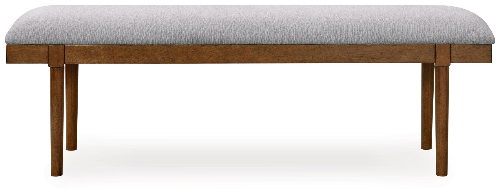 Lyncott Gray/Brown 59" Upholstered Dining Bench - Ella Furniture