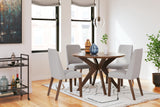 Lyncott Gray/brown Dining Table And 4 Chairs - Ella Furniture