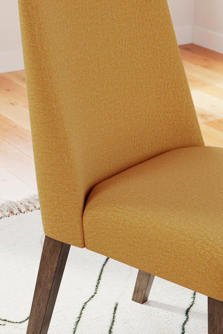 Lyncott Mustard/brown Dining Table And 4 Chairs - Ella Furniture