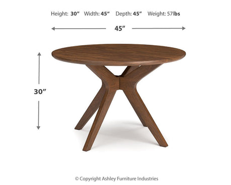 Lyncott Mustard/brown Dining Table And 4 Chairs PKG015477 - D615-15 | D615-04 | D615-04 - Ella Furniture