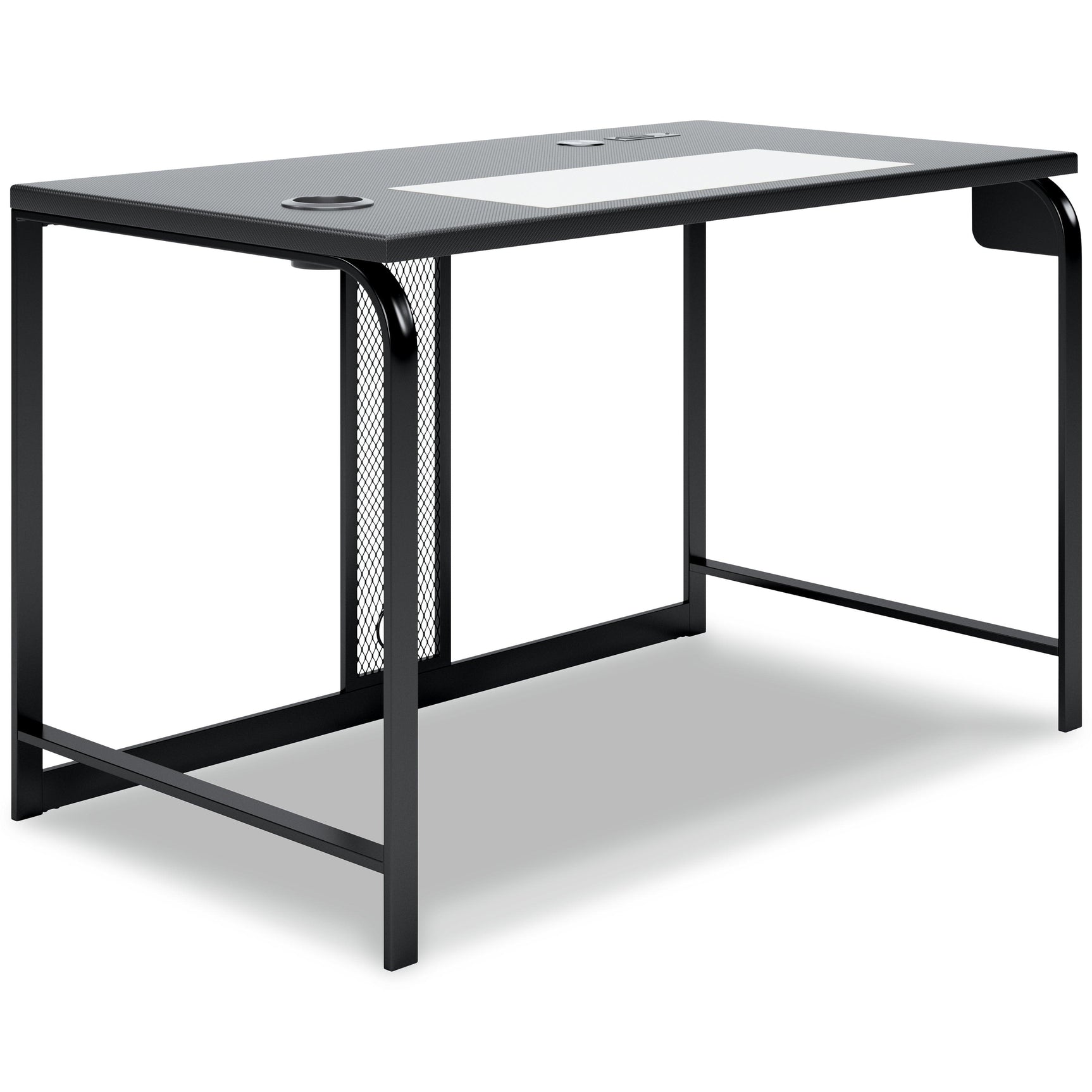 Lynxtyn Black Home Office Desk With Chair - Ella Furniture