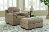 Maderla Pebble Chair And Ottoman - Ella Furniture