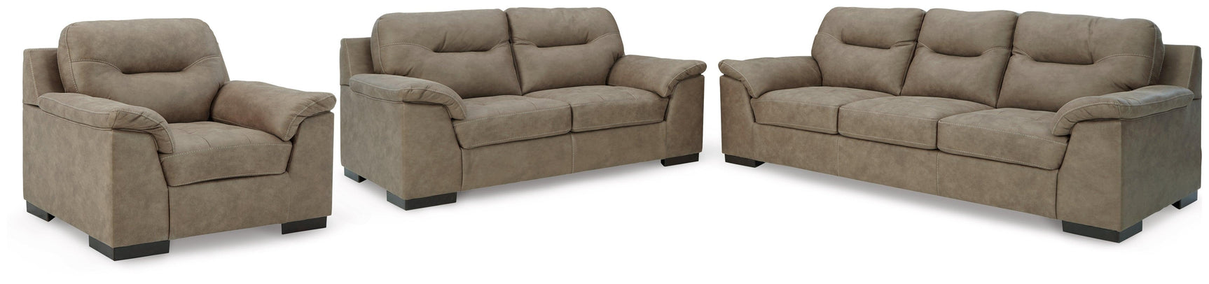 Maderla Pebble Sofa, Loveseat And Chair - Ella Furniture