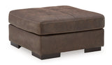 Maderla Walnut 2-Piece Sectional With Ottoman - Ella Furniture