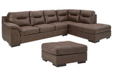 Maderla Walnut 2-Piece Sectional With Ottoman PKG010996 - 62002S1 | 6200208 - Ella Furniture