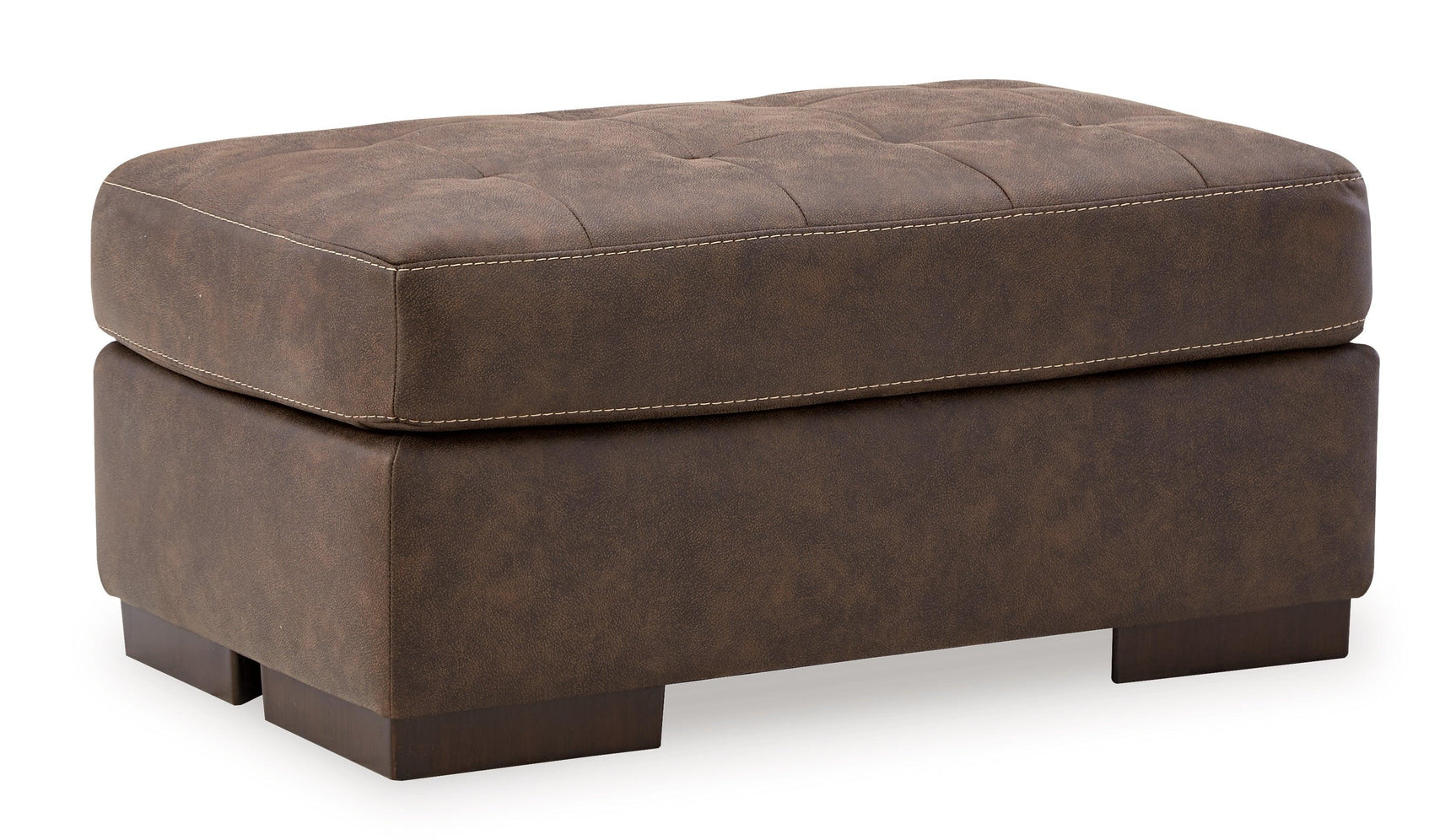 Maderla Walnut Chair And Ottoman - Ella Furniture