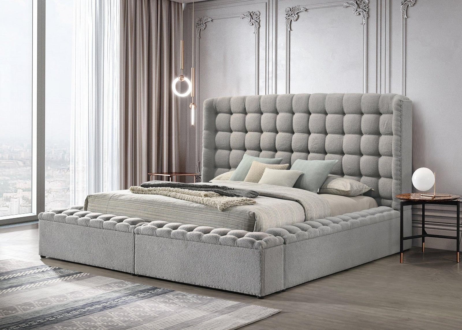 Madonna Gray - Queen, King (King) - Ella Furniture