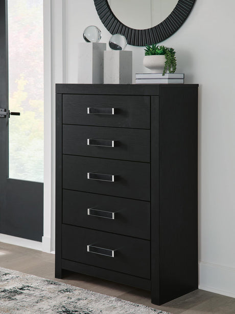 Maeling Black Chest of Drawers view 2