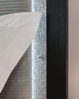 Maeling Black Queen Upholstered Panel Bed from Ella Furniture