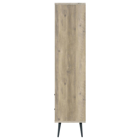 Maeve 3-Shelf Engineered Wood Bookcase With Drawers Antique Pine And Grey 801923 - Ella Furniture