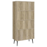 Maeve 3-Shelf Engineered Wood Bookcase With Drawers Antique Pine And Grey 801923 - Ella Furniture