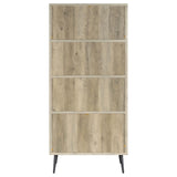 Maeve 3-Shelf Engineered Wood Bookcase With Drawers Antique Pine And Grey 801923 - Ella Furniture
