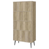 Maeve 3-Shelf Engineered Wood Bookcase With Drawers Antique Pine And Grey 801923 - Ella Furniture