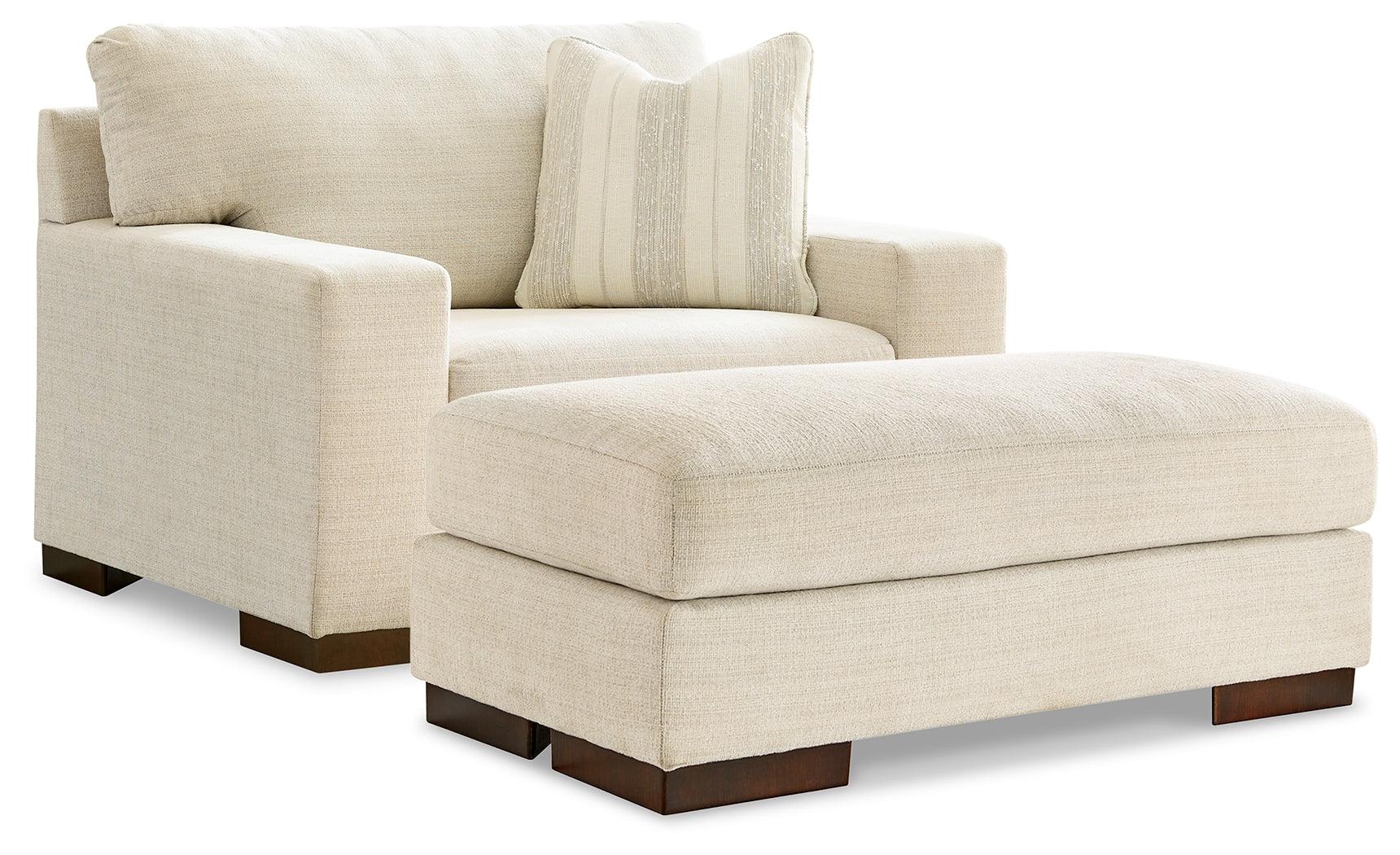 Maggie Birch Chair And Ottoman - Ella Furniture