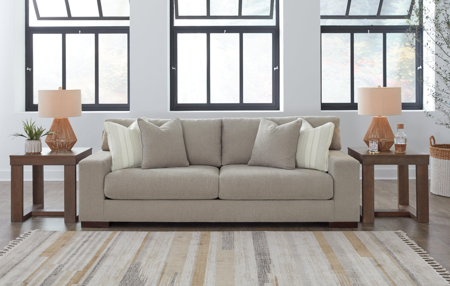 Maggie Flax Sofa And Loveseat - Ella Furniture