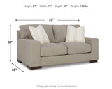 Maggie Flax Sofa, Loveseat, Chair And Ottoman - Ella Furniture