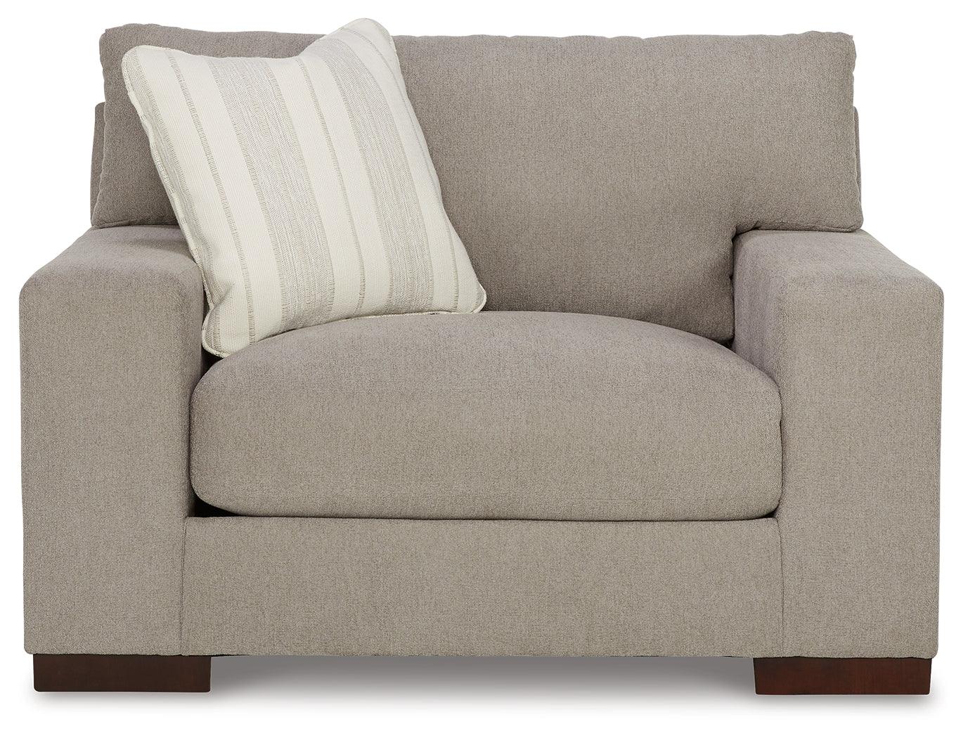 Maggie Flax Sofa, Loveseat, Chair And Ottoman - Ella Furniture