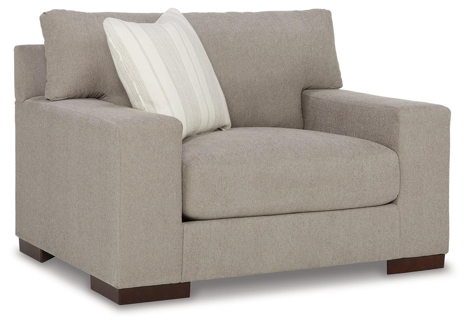 Maggie Flax Sofa, Loveseat, Chair And Ottoman - Ella Furniture