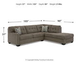 Mahoney Chocolate 2-Piece Sectional With Ottoman PKG015088 - 31005S2 | 3100508 - Ella Furniture