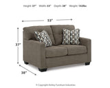 Mahoney Chocolate Sofa And Loveseat - Ella Furniture