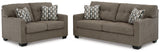 Mahoney Chocolate Sofa And Loveseat - Ella Furniture