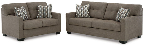 Mahoney Chocolate Sofa And Loveseat - Ella Furniture