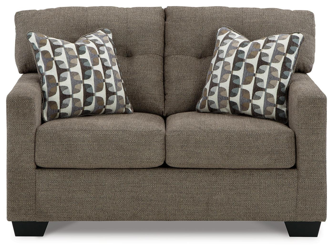 Mahoney Chocolate Sofa And Loveseat - Ella Furniture