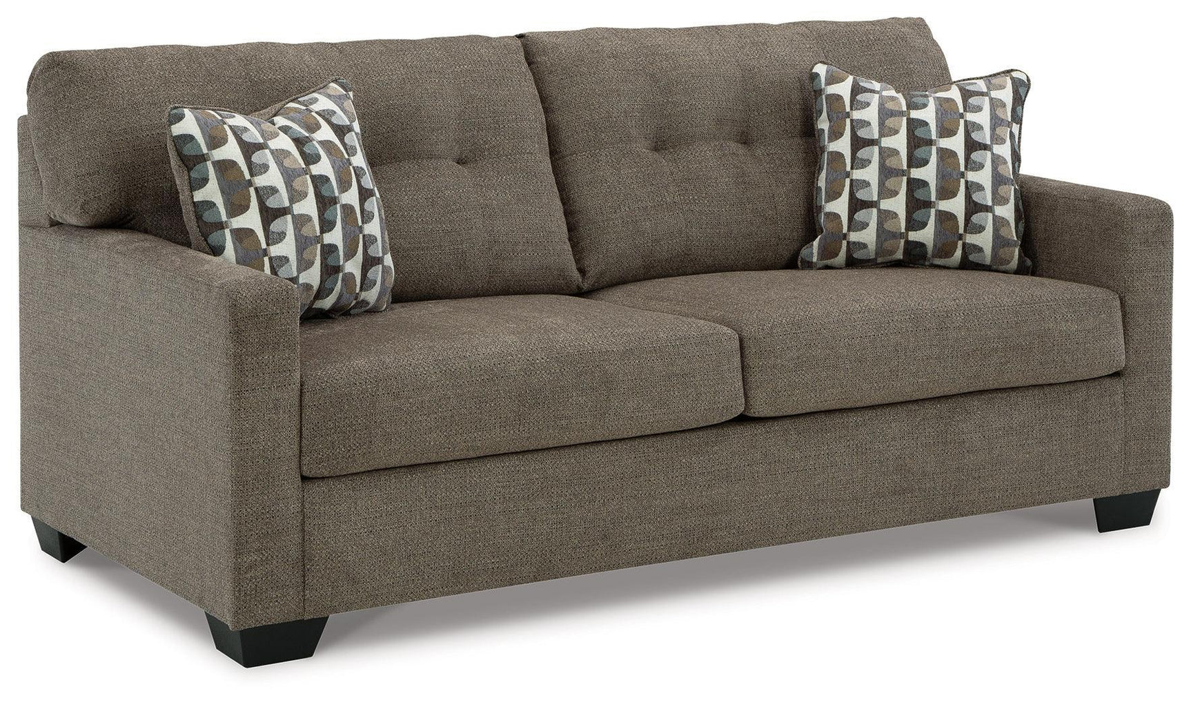 Mahoney Chocolate Sofa And Loveseat - Ella Furniture