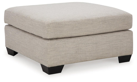 Mahoney Pebble 2-Piece Sectional With Ottoman - Ella Furniture
