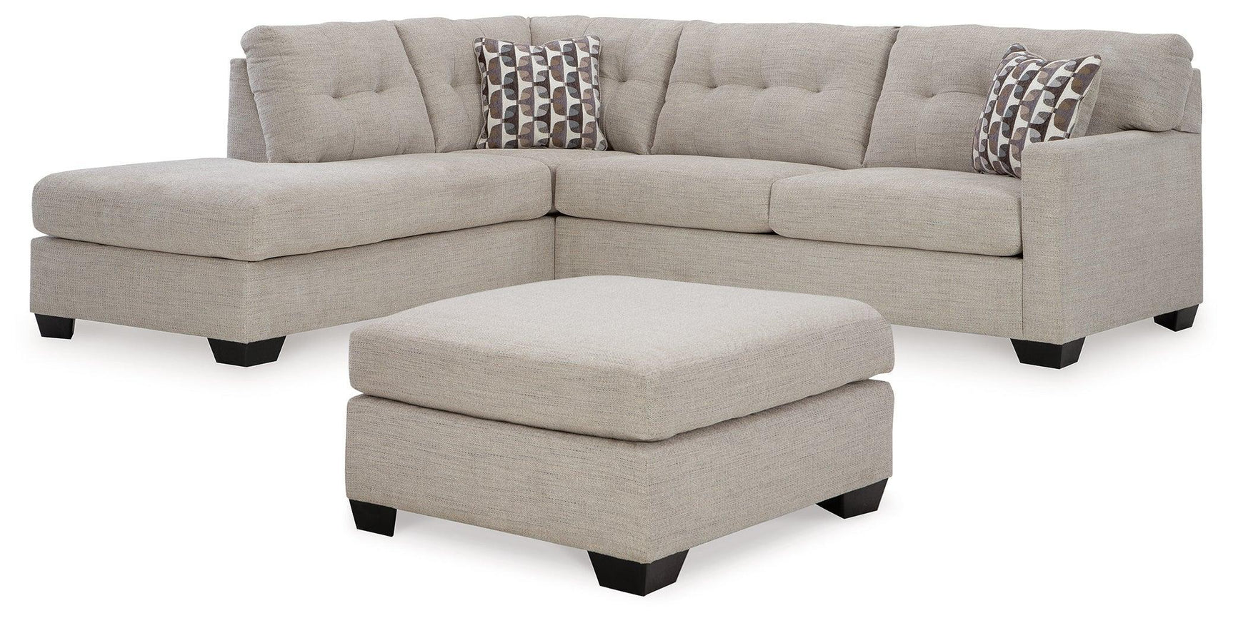 Mahoney Pebble 2-Piece Sectional With Ottoman PKG015085 - 31004S1 | 3100408 - Ella Furniture