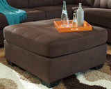 Maier Walnut 2-Piece Sectional With Ottoman - Ella Furniture